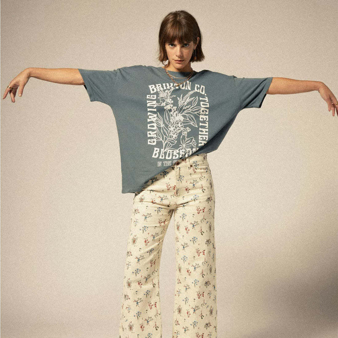 Brixton Bloom Oversized Boyfriend Tee (Women&