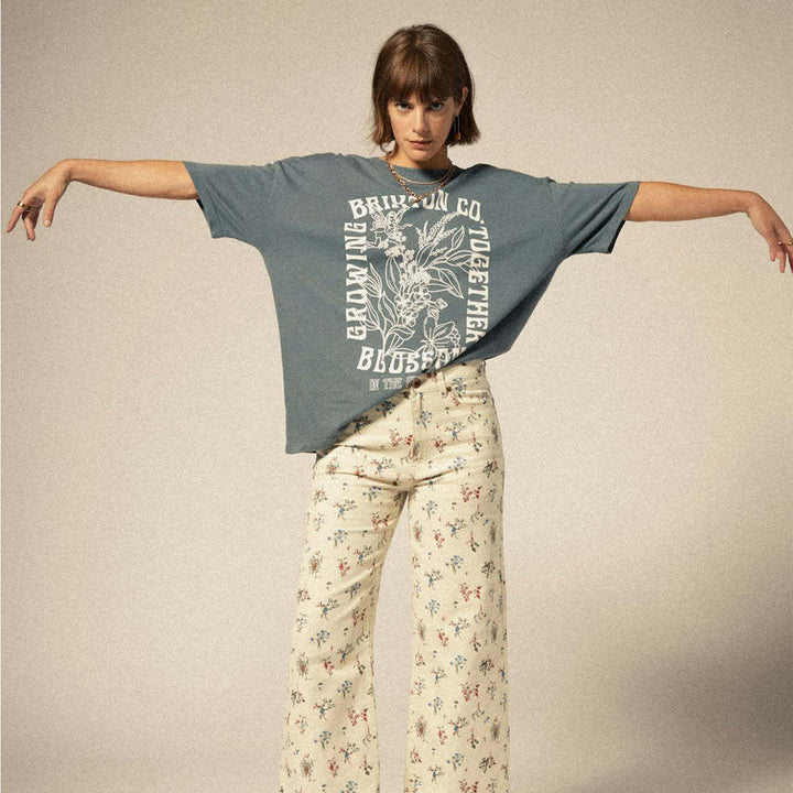 Brixton Bloom Oversized Boyfriend Tee (Women&