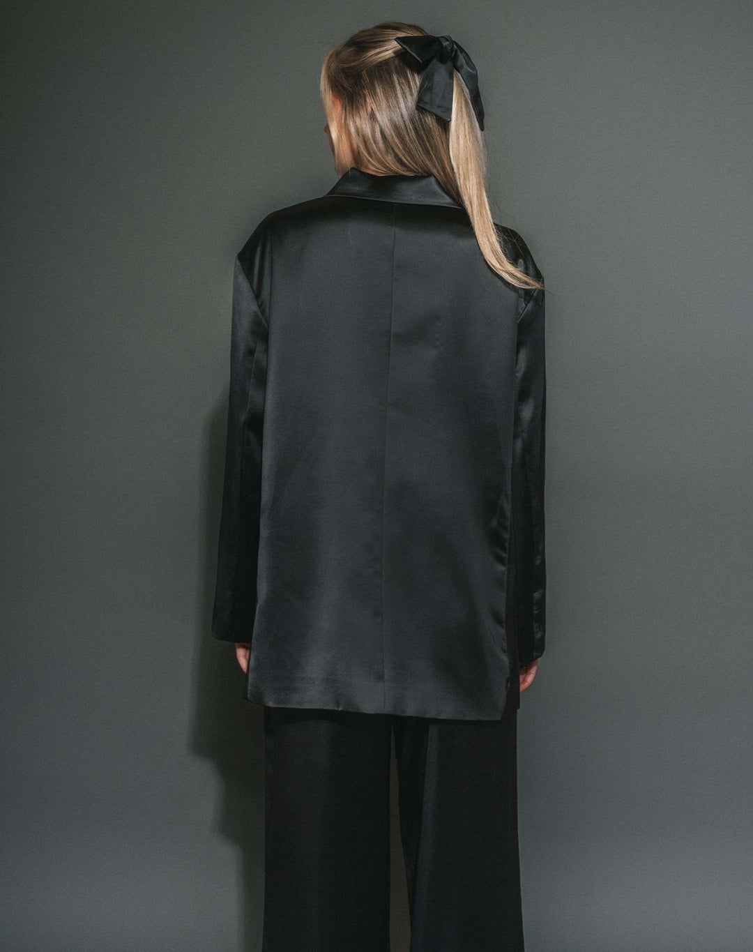 Brunette Satin Oversized Blazer (Women&