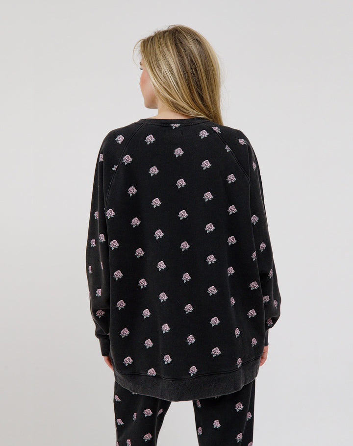 Brunette All Over Flower Perfect Crew (Women&