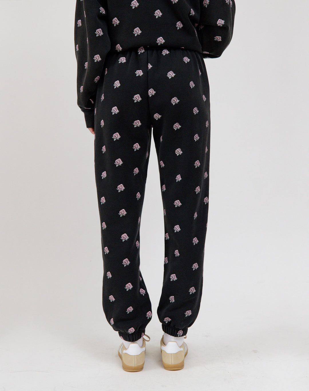 Brunette All Over Flower Oversized Jogger | Pink