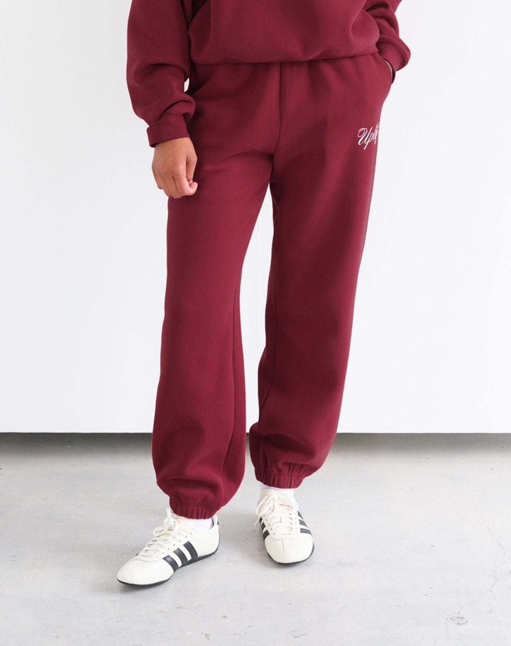 Brunette Uplift Oversized Jogger | Cognac/White