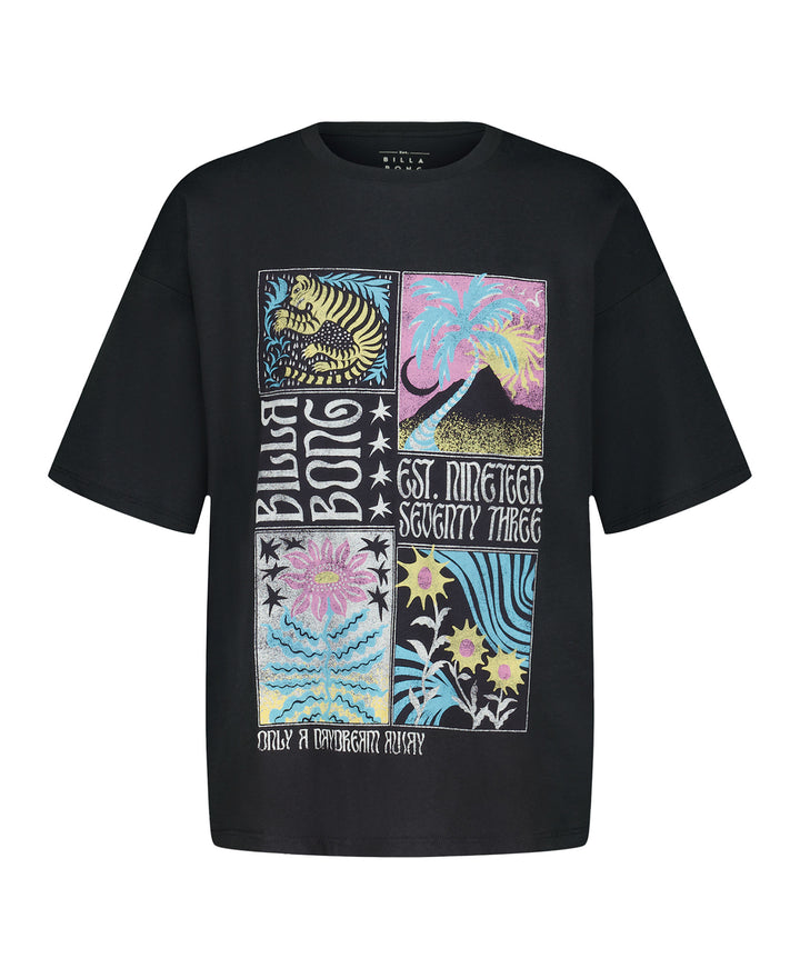 Billabong Daydream Oversized T-Shirt (Youth) | Black Sands