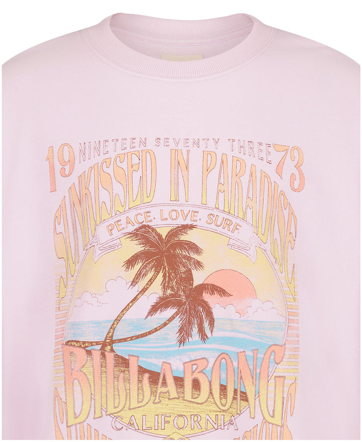 Billabong Making Waves Crewneck (Youth) | Lilac Snow