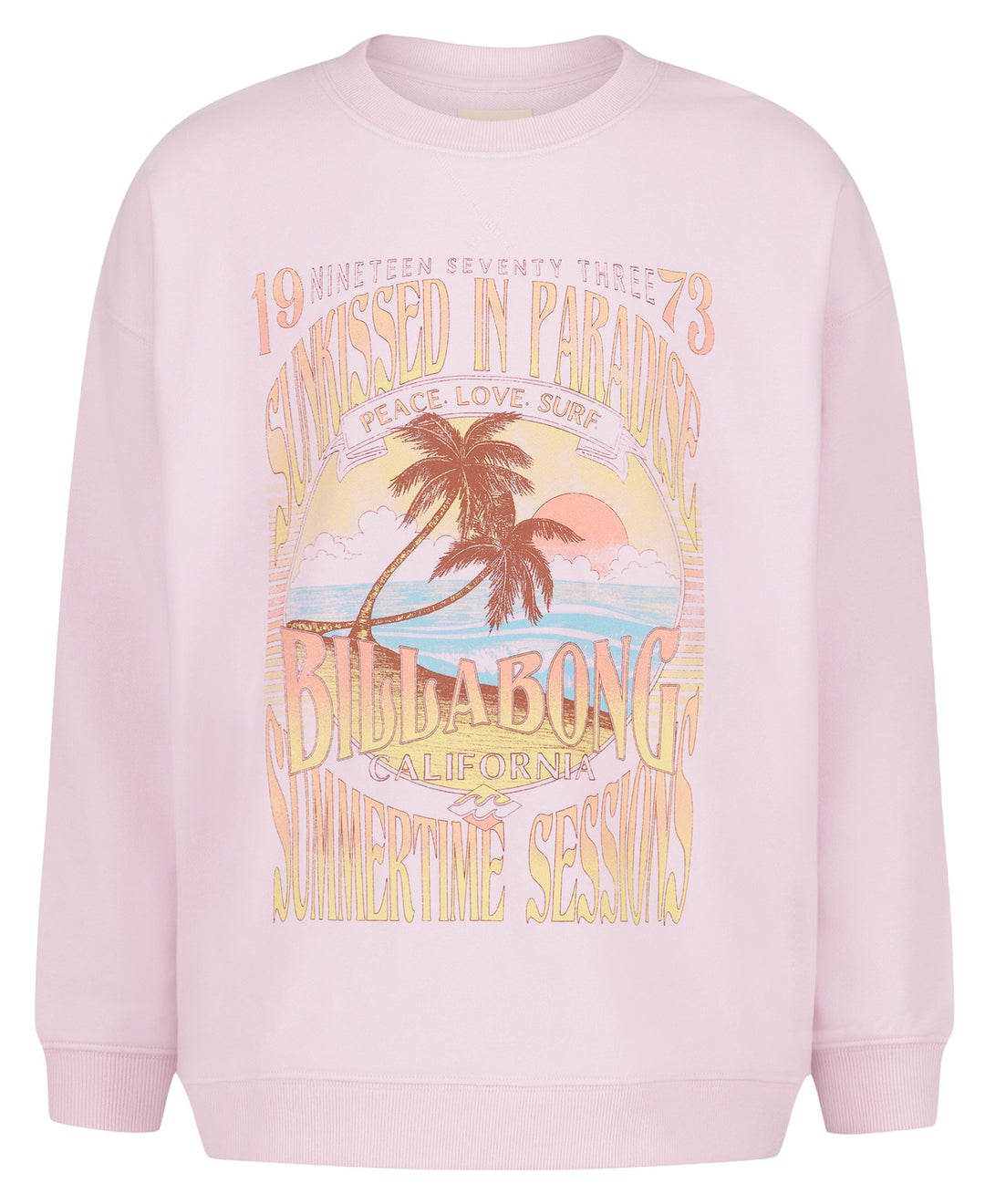 Billabong Making Waves Crewneck (Youth) | Lilac Snow