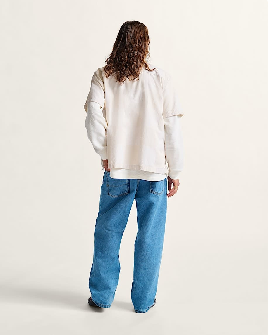 Vans Mens Check-5 Baggy Denim Pant | Stonewash Blue