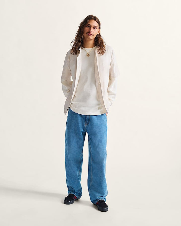Vans Mens Check-5 Baggy Denim Pant | Stonewash Blue