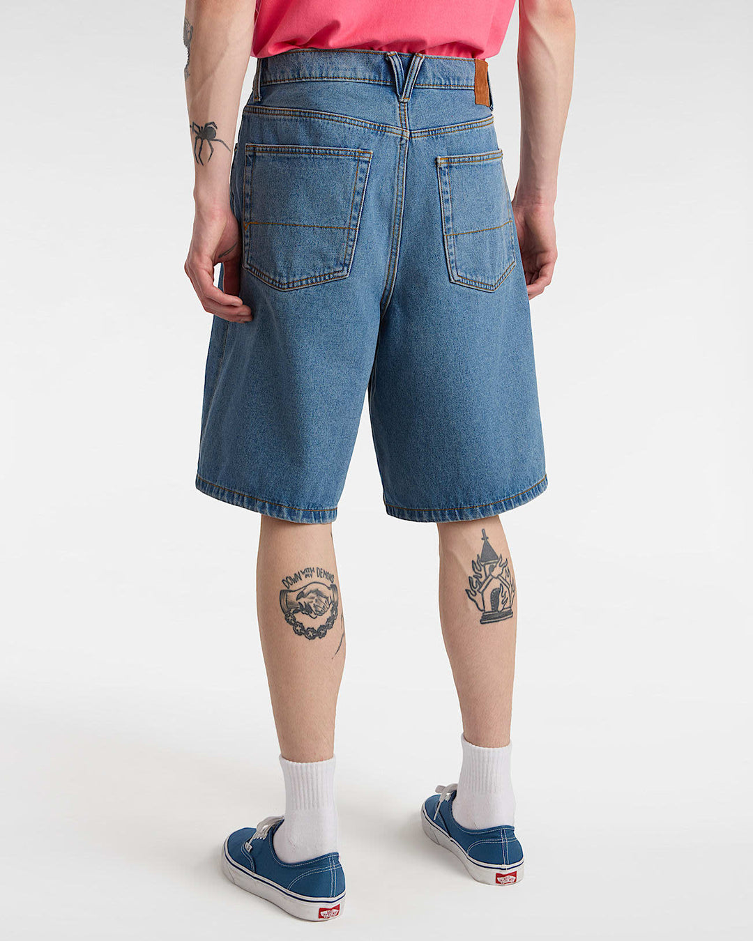 Vans Check-5 Baggy Denim Short (Mens) | Stonewash Blue
