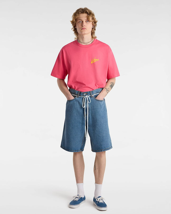 Vans Check-5 Baggy Denim Short (Mens) | Stonewash Blue