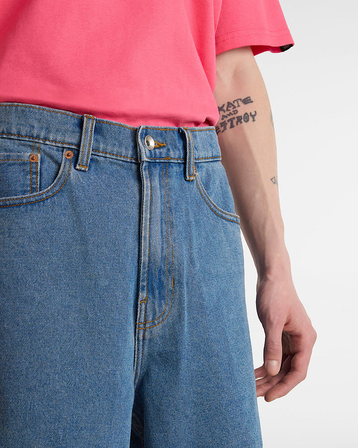 Vans Check-5 Baggy Denim Short (Mens) | Stonewash Blue