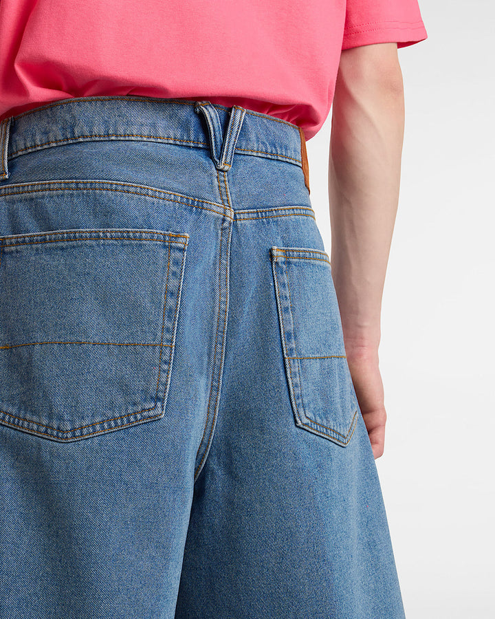Vans Check-5 Baggy Denim Short (Mens) | Stonewash Blue