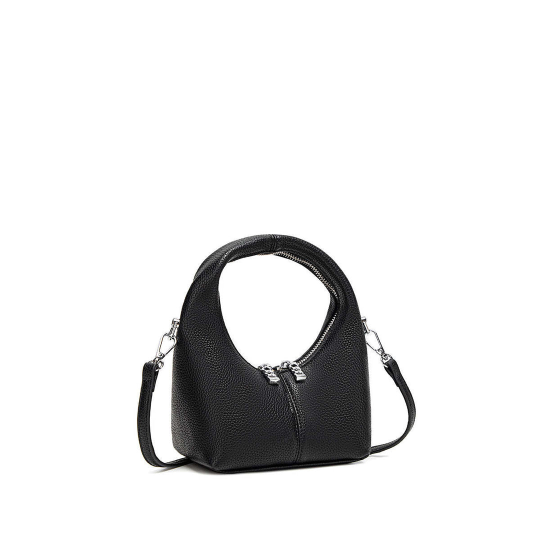 Pixie Mood Circle Crossbody Bag | Black Pebbled