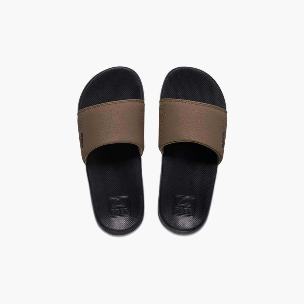 Reef One Slide (Youth) | Black/Tan