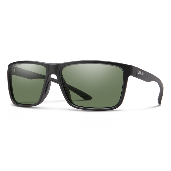 Smith Riptide Matte Black | ChromaPop Polarized Gray Green