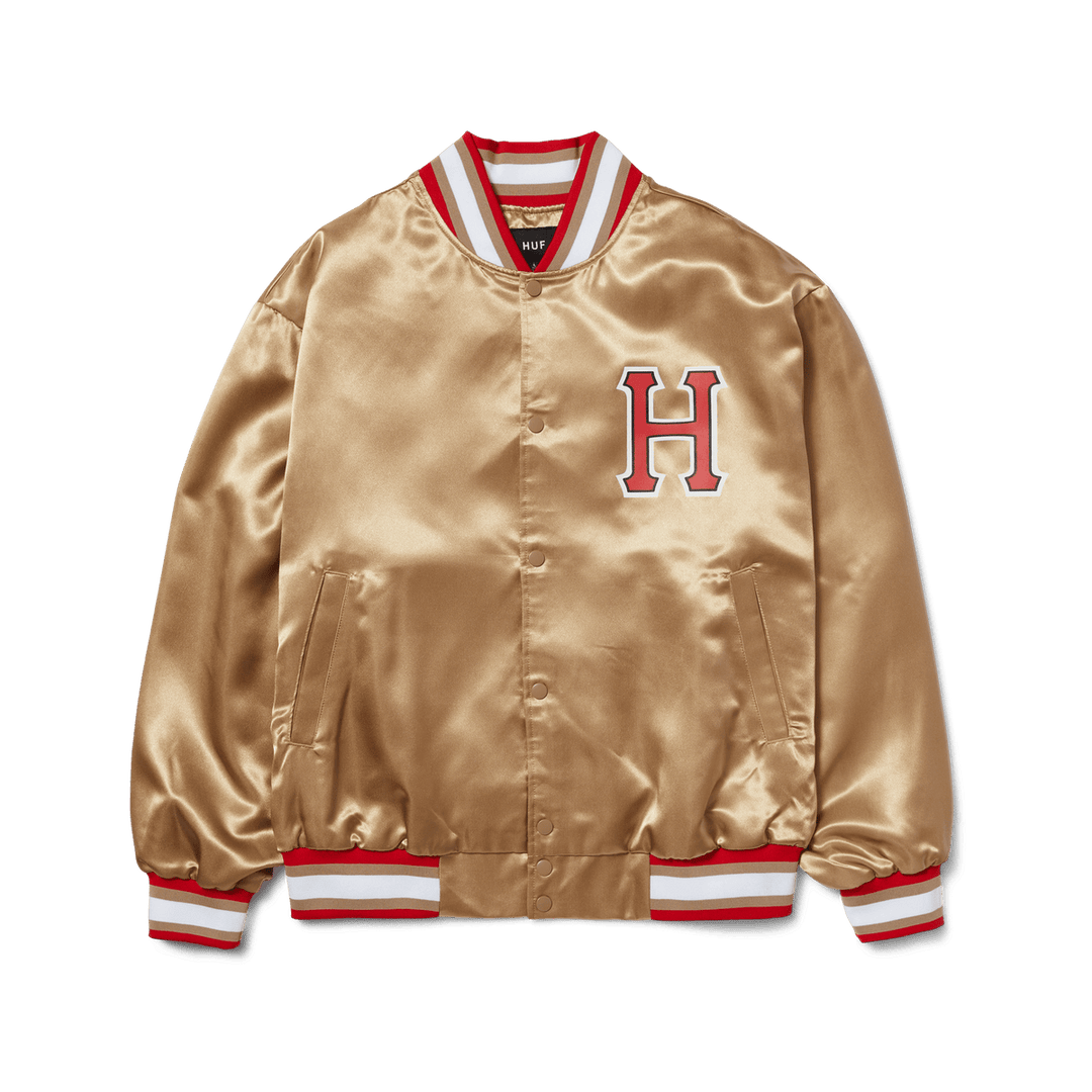 HUF Crackerjack Satin Baseball Jacket (Men&