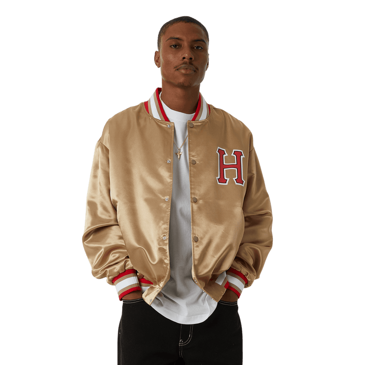 HUF Crackerjack Satin Baseball Jacket (Men&