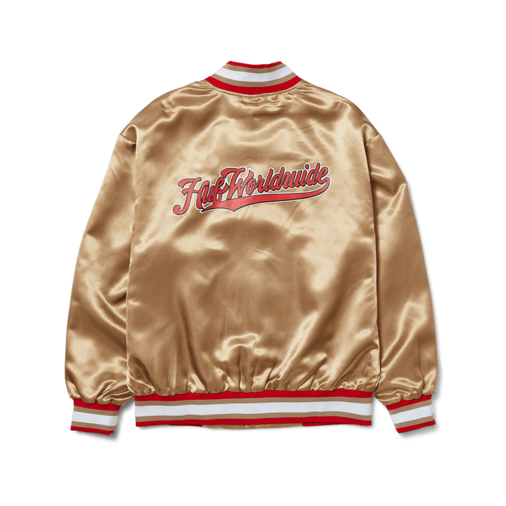 HUF Crackerjack Satin Baseball Jacket (Men&