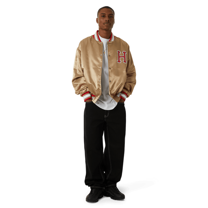 HUF Crackerjack Satin Baseball Jacket (Men&