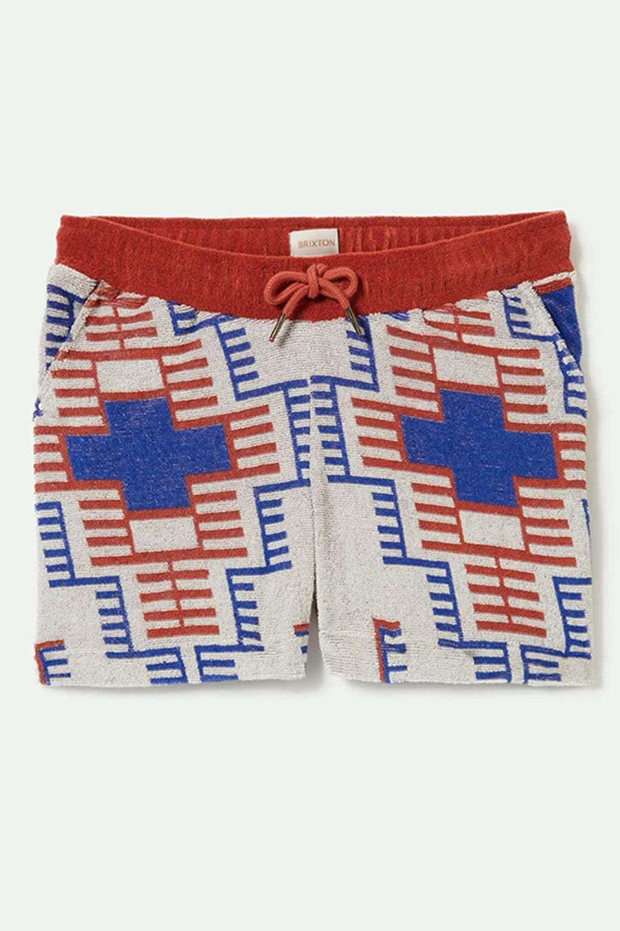 Brixton Trail Terry Cloth Short (Womens) | Electronic Indigo Pattern