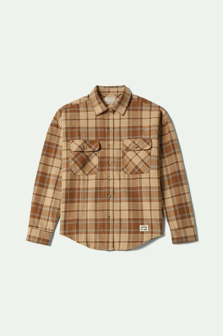 Brixton Bowery Vintage L/S Overshirt (Womens) | Washed Copper