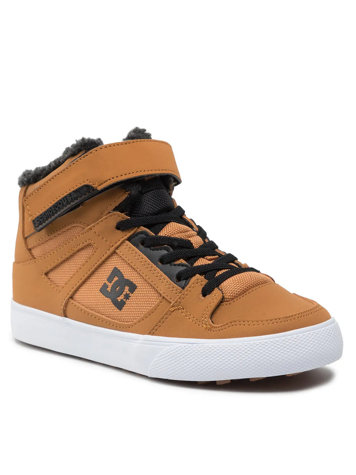 DC Pure High-Top Winterized EV Youth Shoes | Brown/Wheat