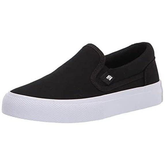 DC Manual Slip-On Youth Shoes | Black/White