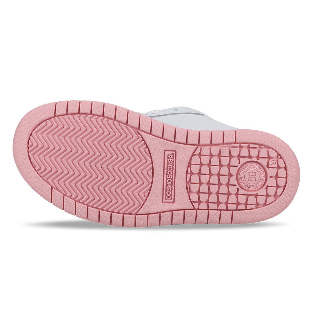 DC Court Graffik Youth Shoes | White/Light Pink/Multi