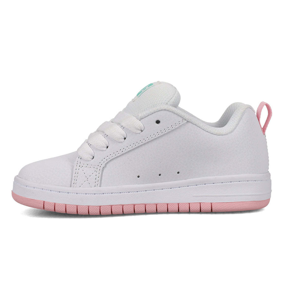 DC Court Graffik Youth Shoes | White/Light Pink/Multi
