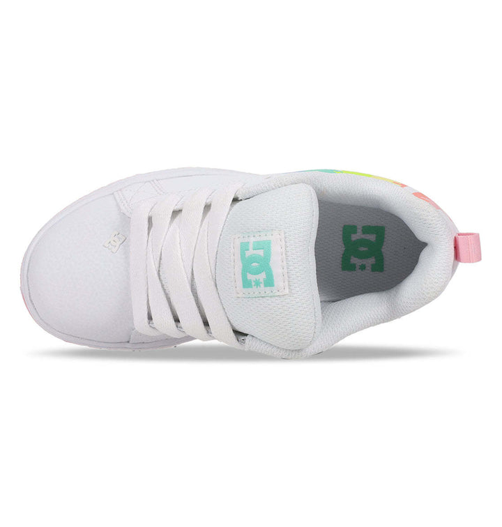 DC Court Graffik Youth Shoes | White/Light Pink/Multi