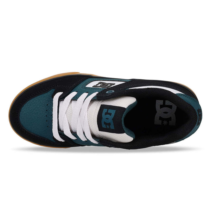 DC Pure Youth Shoes | Black/White/Dark Green