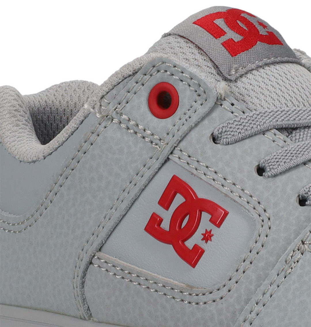 DC Pure Elastic Youth Shoes | Grey/Grey/Red