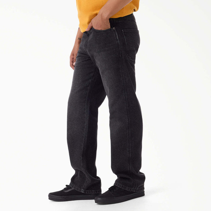 Dickies Relaxed Straight Work Jean (Mens) | Black Wash Faded