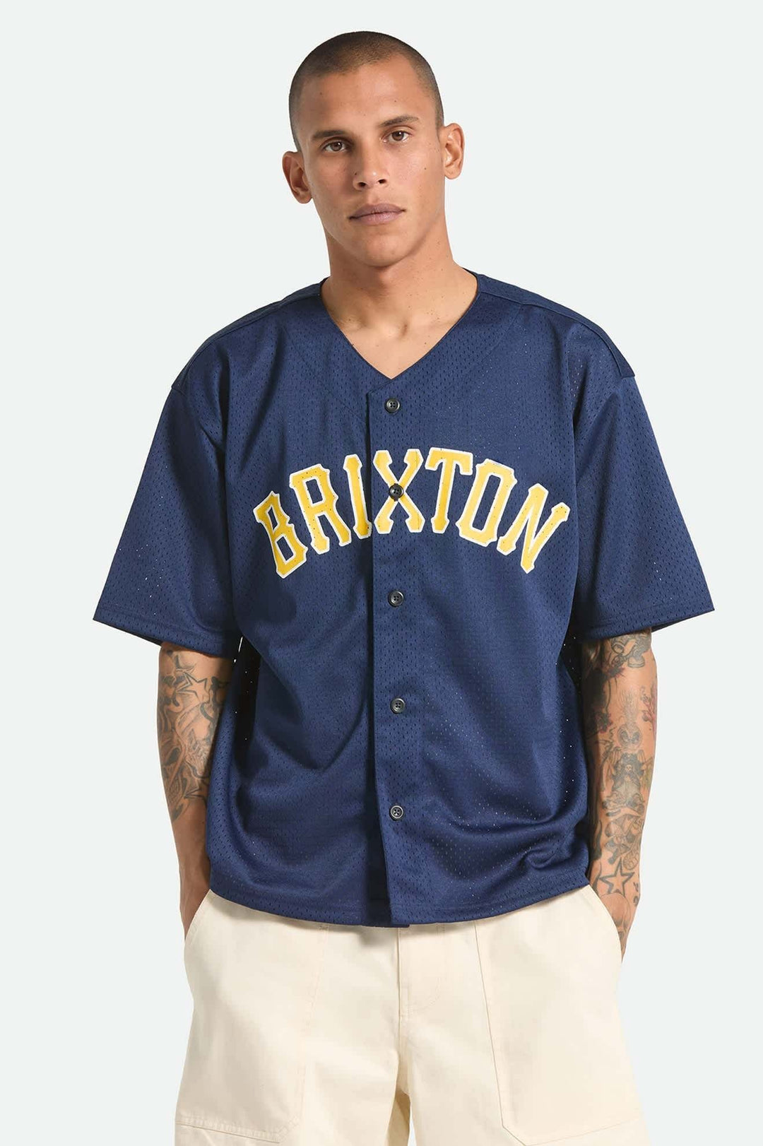 Brixton The Brixton Mesh Baseball Jersey Tee (Men&