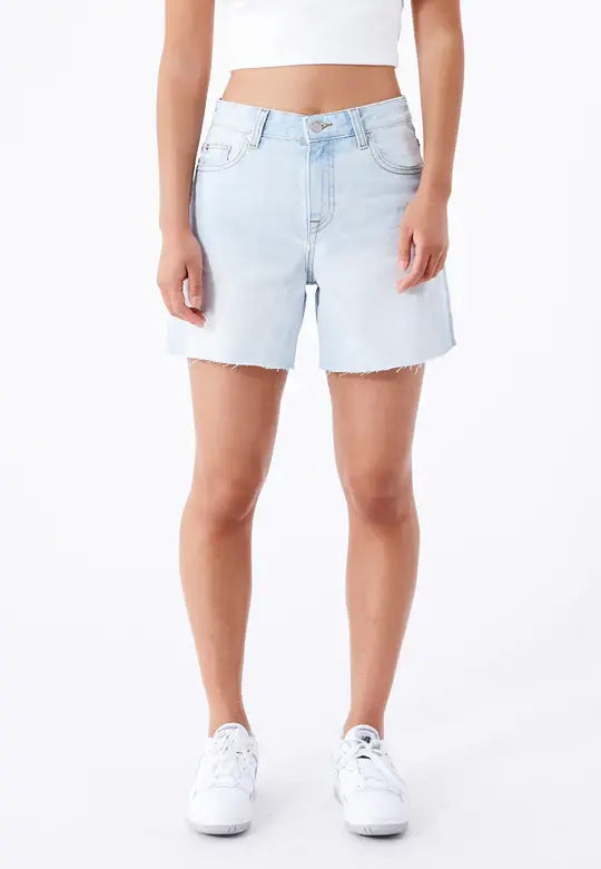 Dr.Denim Womens Rose Shorts | Canyon Pale Worn Raw Hem