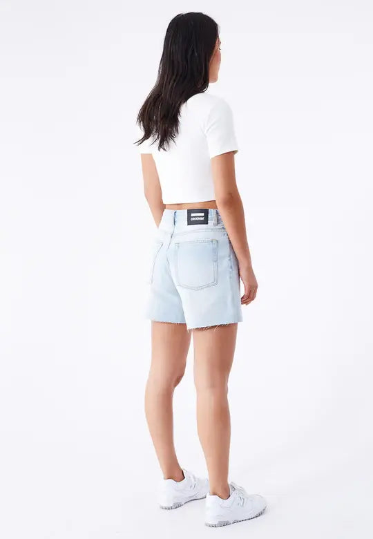 Dr.Denim Womens Rose Shorts | Canyon Pale Worn Raw Hem