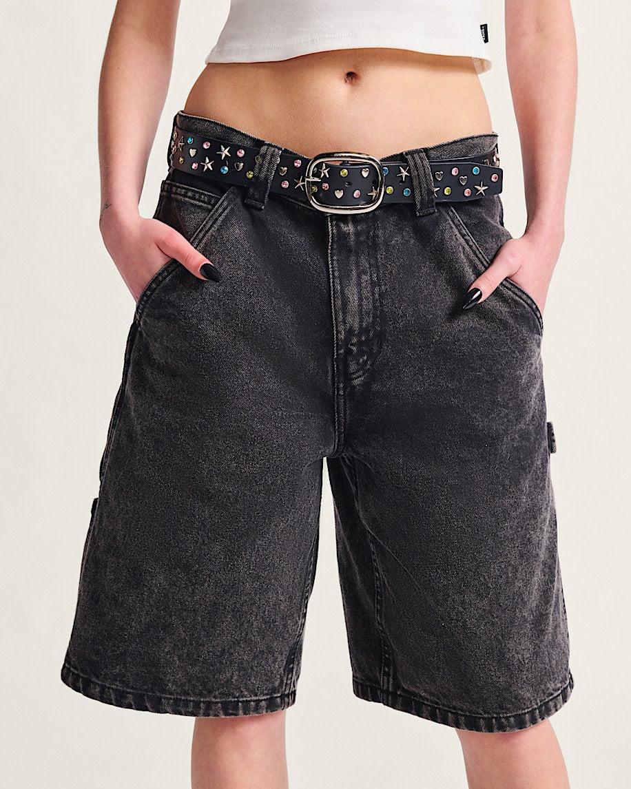 Vans Drill Chore Loose Denim Short (Mens) | Stonewash Black