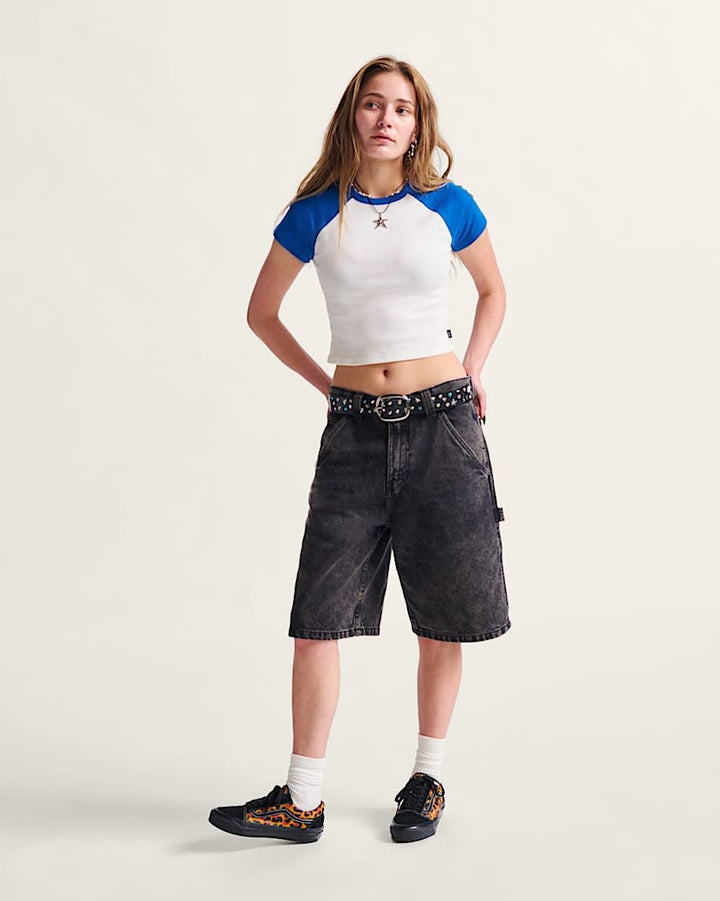 Vans Drill Chore Loose Denim Short (Mens) | Stonewash Black