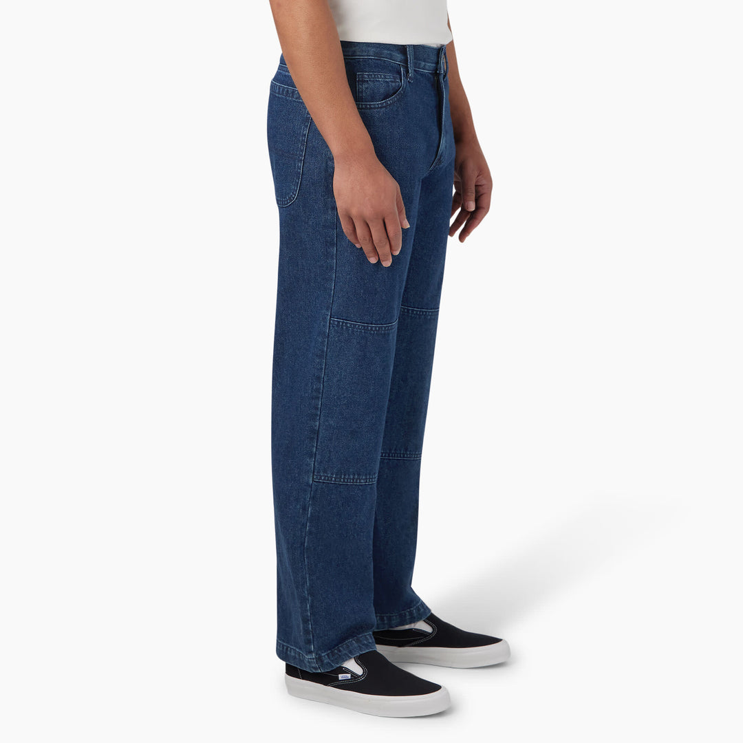 Dickies Double Knee Denim Pant (Mens) | Stonewashed Indigo Blue