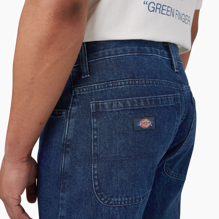 Dickies Double Knee Denim Pant (Mens) | Stonewashed Indigo Blue