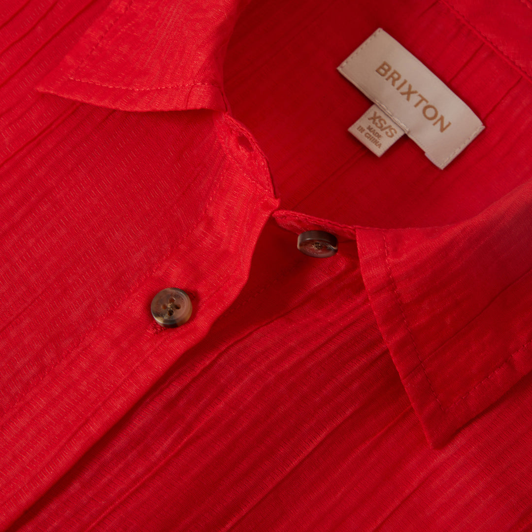 Brixton East Side Boxy L/S Button Down (Womens) | Crimson