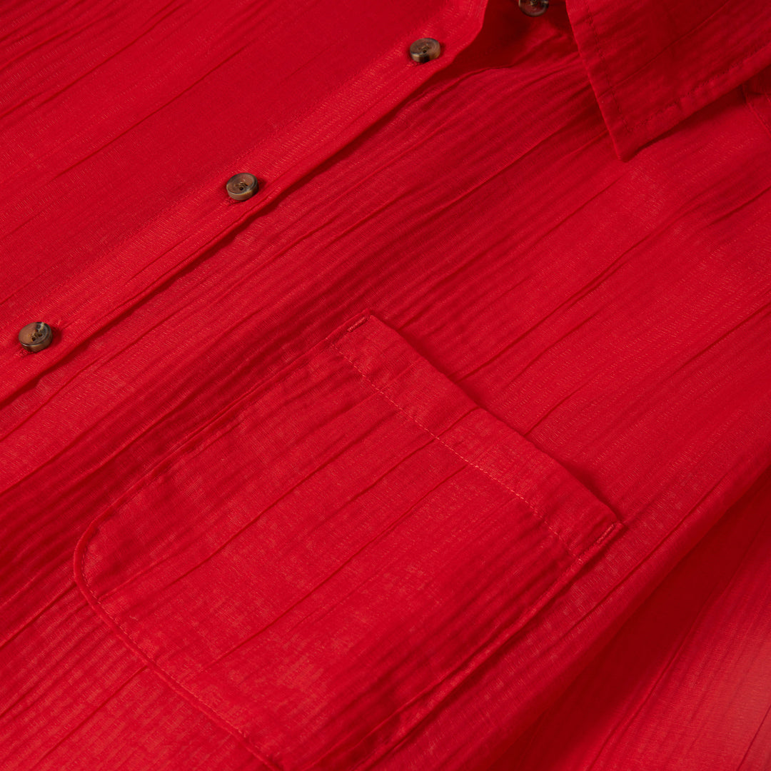 Brixton East Side Boxy L/S Button Down (Womens) | Crimson
