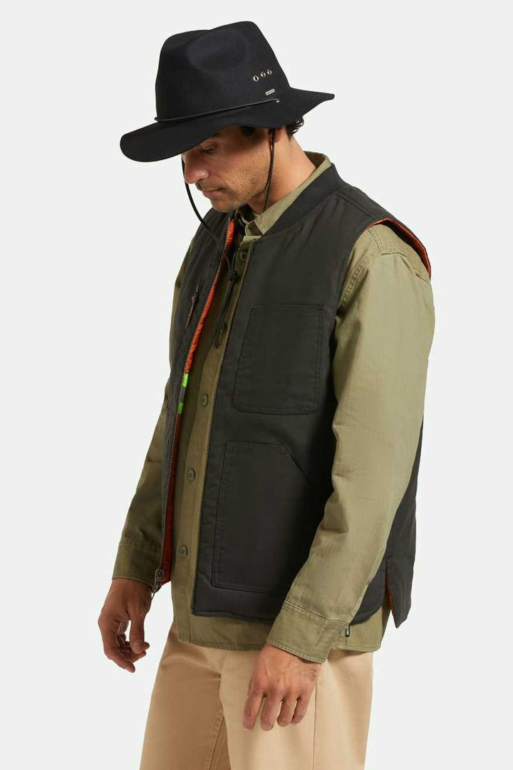 Brixton Wesley Wthr Guard Packable Fed (Unisex) | Black