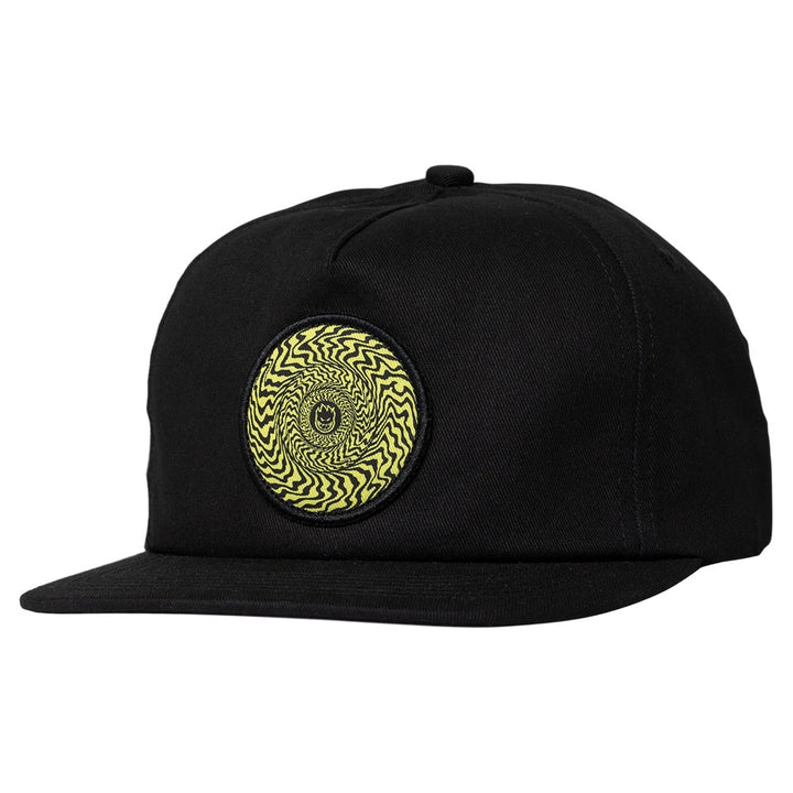 Spitfire Swirled Classic Patch Snapback | Black/Yellow