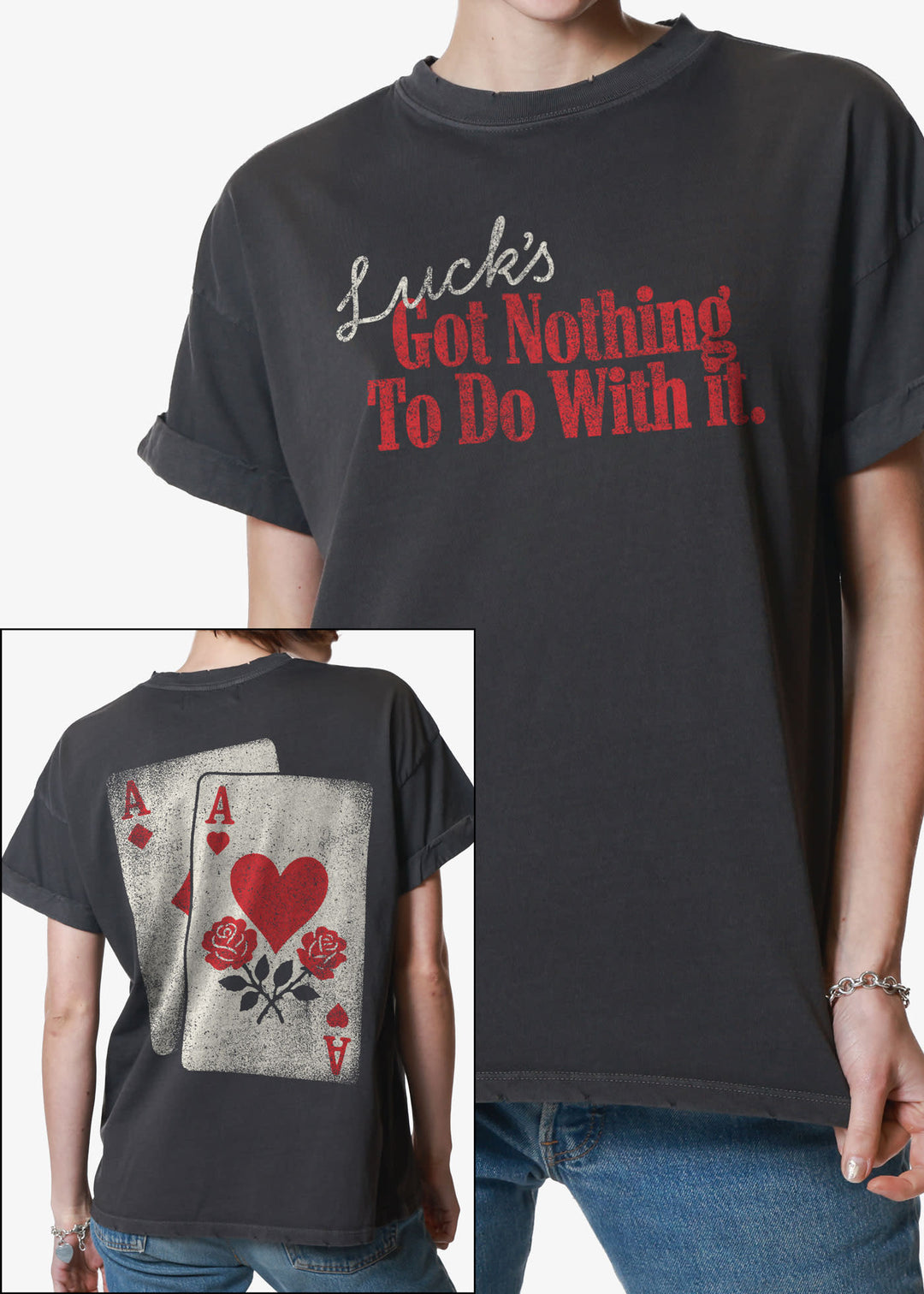 Girl Dangerous Luck Boyfriend Tee (Women&