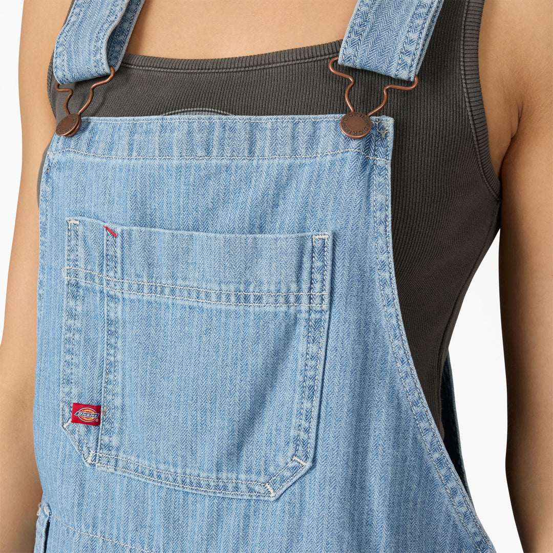Dickies 7" Bib Shortall (Womens) | Fisher Stripe