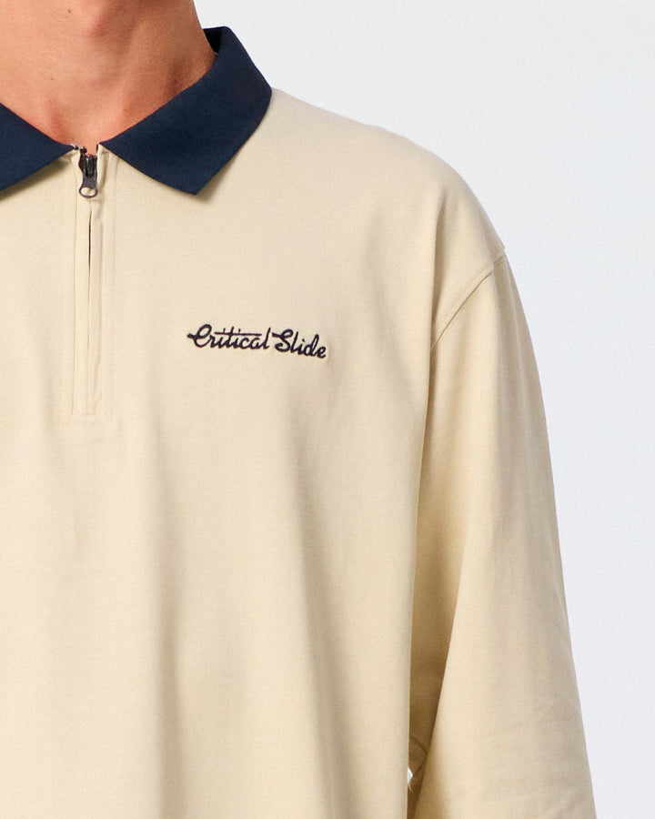 Critical Slide Sun Cured 1/4 Zip Rugby (Mens) | Ecru