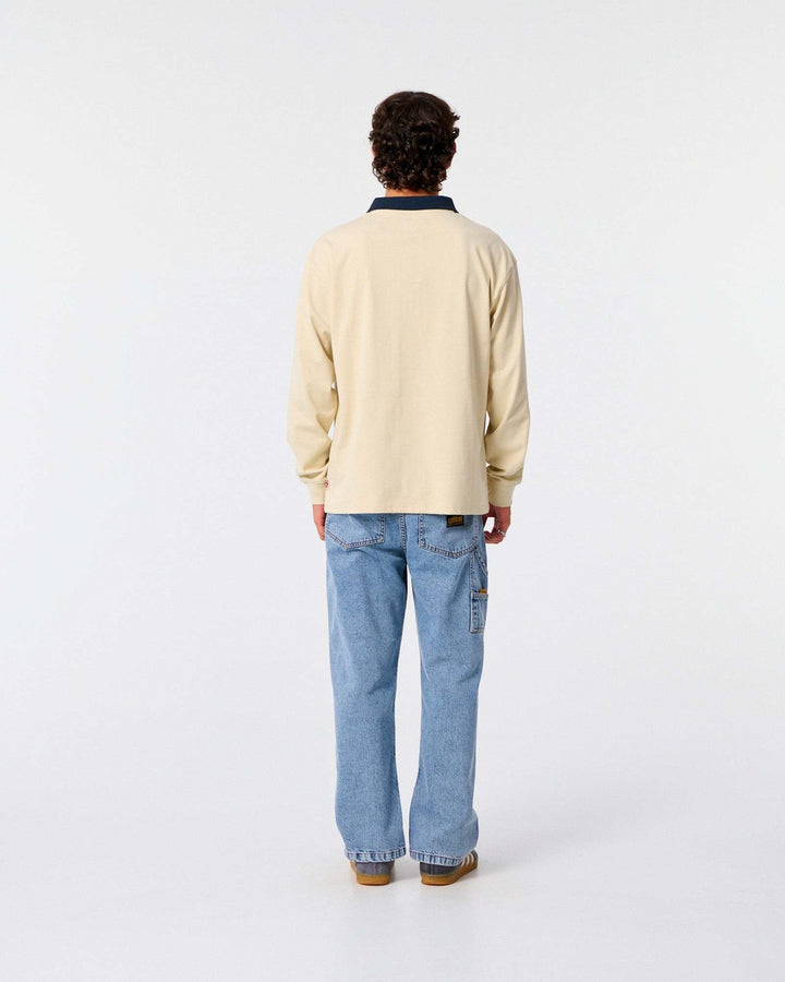 Critical Slide Sun Cured 1/4 Zip Rugby (Mens) | Ecru