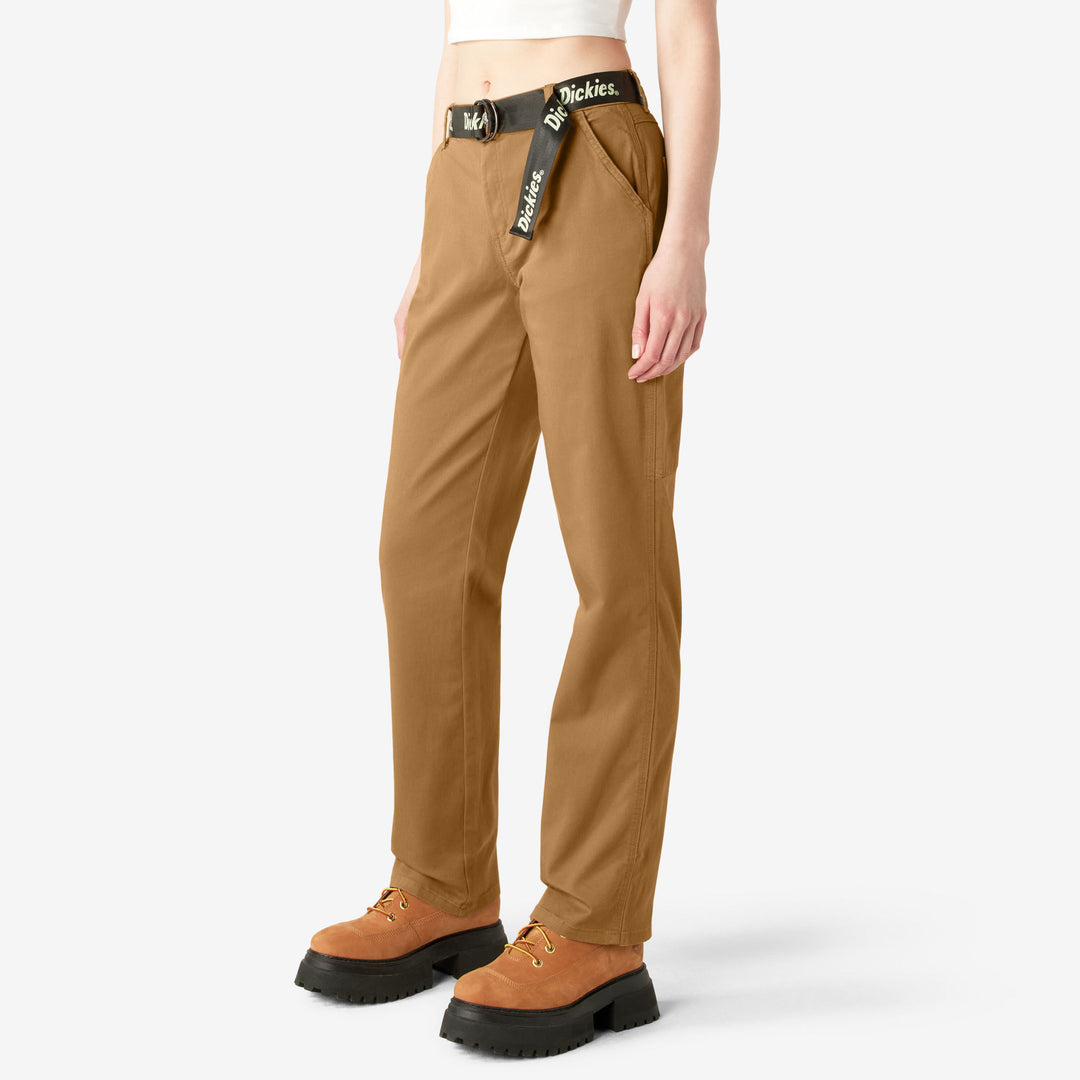 Dickies High Waisted Carpenter Pant (Womens) | Brown Duck