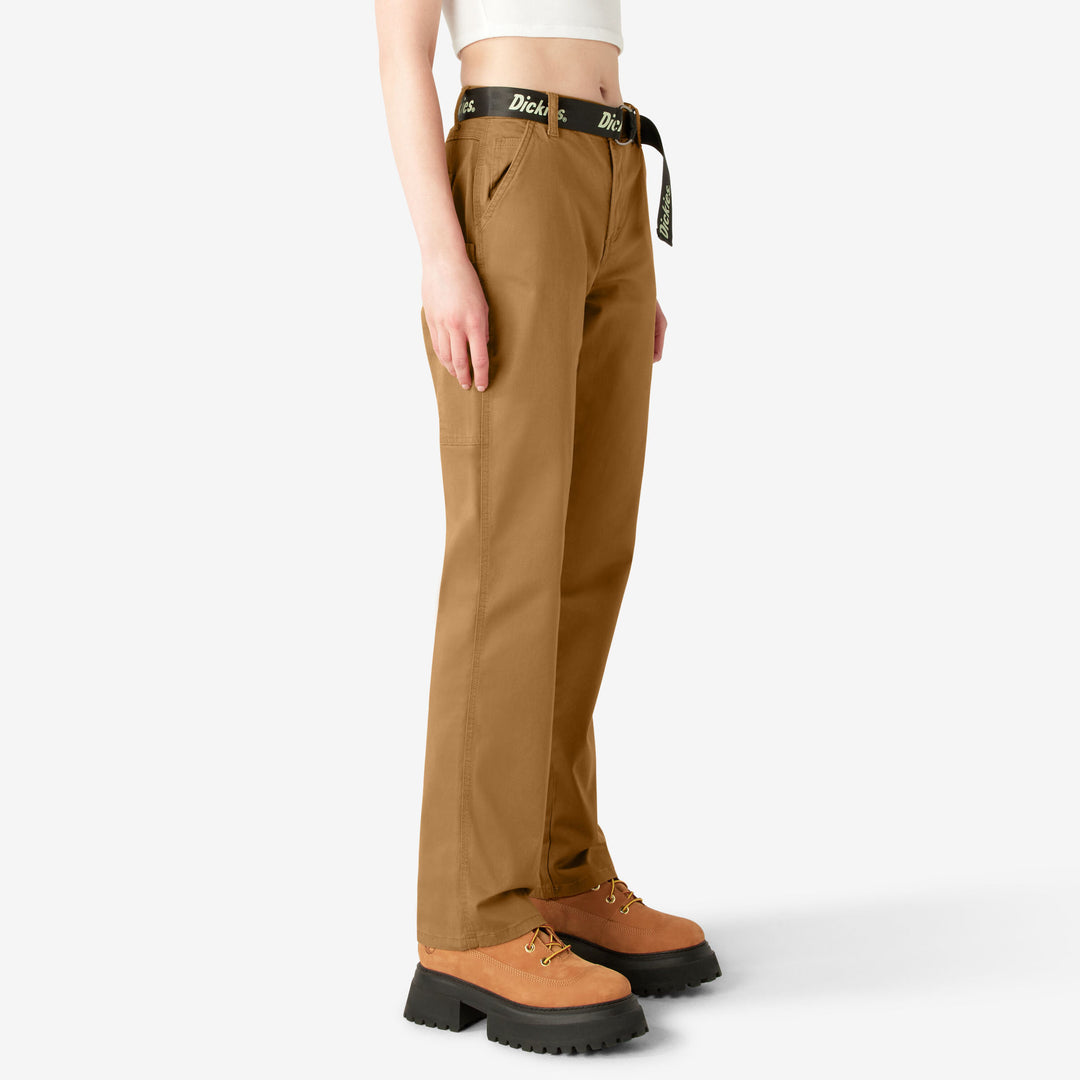Dickies High Waisted Carpenter Pant (Womens) | Brown Duck