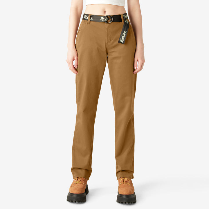 Dickies High Waisted Carpenter Pant (Womens) | Brown Duck